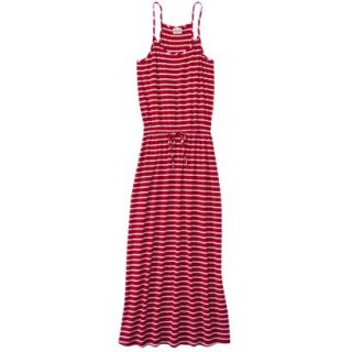 Mossimo Supply Co. Juniors Strappy Racerback Maxi Dress   Red/White S(3 5)