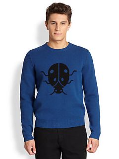 Marc by Marc Jacobs Intarsia Ladybug Sweater   Blue