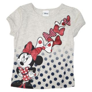Disney Minnie Mouse Infant Toddler Girls Short Sleeve Tee   Light Tan 2T