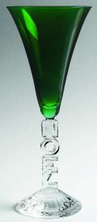 Cristal DArques Durand Noel (Red Or Green Bowl) Water Goblet   Stem Spells Noel