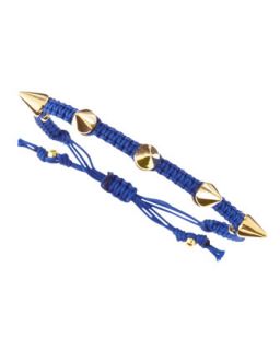 Spike Drawstring Bracelet, Blue