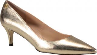 Womens J. Renee Corbett   Gold Metallic Nappa Mid Heel Shoes