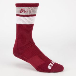 Elite Skate Mens Crew Socks Red One Size For Men 231505300