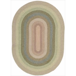 Nourison Hand woven Craftworks Braided Coral Multi Rug (23 X 39) Oval