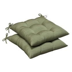 Pillow Perfect Outdoor Green Textured Tufted Seat Cushions With Sunbrella Fabric (set Of 2) (Green textured solidMaterials 100 percent sunbrella acrylicFill 100 percent virgin polyester fiber fillClosure Sewn seam Weather resistant UV protection Care i