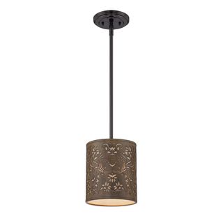 Quoizel Fleur 1 light Mini pendant (Steel Finish Mystic blackNumber of lights One (1)Requires one (1) 100 watt A19 medium base bulbs (not included)Dimensions 10 inches high x 8 inches deepWeight 4.5 poundsThis fixture does need to be hard wired. Profe