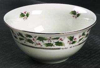 Royal Limited Holly Holiday 5 All Purpose (Cereal) Bowl, Fine China Dinnerware