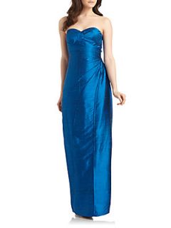 Silk Sweetheart Gown   Blue