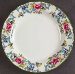 Royal Doulton Floradora Green Salad Plate, Fine China Dinnerware   Fine China,Fl