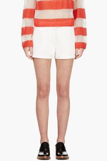 Acne Studios White Twill Sailor Shorts