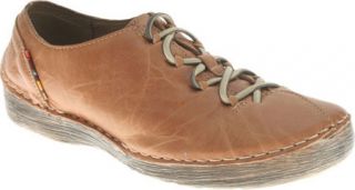 Womens Spring Step Carhop   Brown Leather Orthotic Shoes