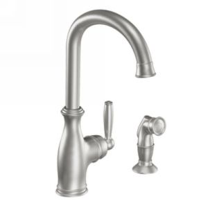 Moen 7735CSL Brantford Single Handle Kitchen Faucet with Side Spray