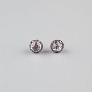 Cz Stud Earrings Hematite One Size For Women 227729189