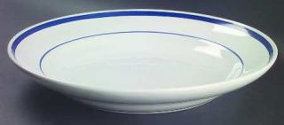 Nautica Navy Blue (Portugal) 13 Deep Round Platter, Fine China Dinnerware   Sig