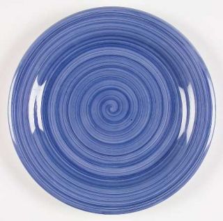 Gibson Designs Calmod Dinner Plate, Fine China Dinnerware   All Blue,  Swirled