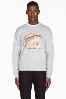 Msgm Grey Toad Burger Toilet Paper Magazine Edition Sweater