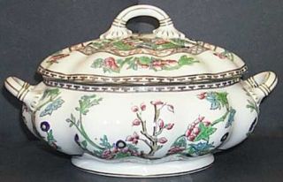 Coalport Indian Tree Multicolor (Scalloped,Older) Round Covered Vegetable, Fine