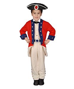 Deluxe Colonial Soldier Childrens Costume Set