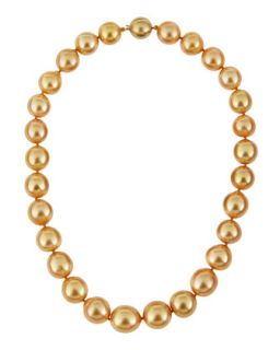 Gold South Sea Pearl Necklace, 13 16mm