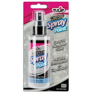 Tulip 4 oz Sparkling Star White Glitter Fabric Spray Paint (Sparkling star (white) Size 4 ouncesQuantity 1Permanent spray on fabric paint Create unique designs on t shirts, totes, shoes and moreDoes not require heat setting Vibrant color that wont wash 