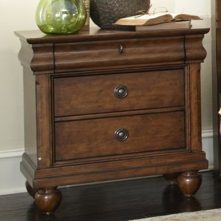 Rustic Traditions 3 Drawer Nightstand   Rustic Cherry Multicolor   589 BR61