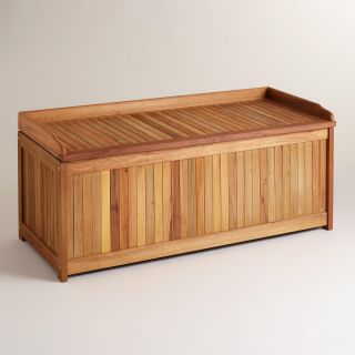 Wood Outdoor Storage Box   World Market