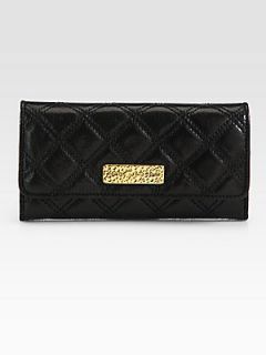 Marc Jacobs Baroque Quilted Continental Wallet   Black