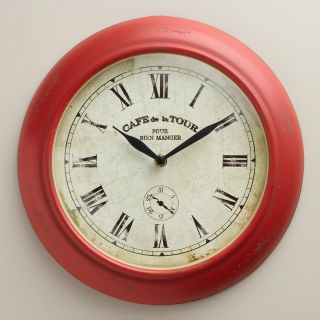 Red Quinn Bistro Clock   World Market