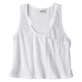 Mossimo Supply Co. Juniors Cropped Tank   Fresh White S(3 5)
