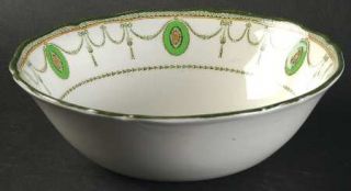 Royal Doulton Countess Coupe Cereal Bowl, Fine China Dinnerware   Green Medallio