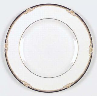 Wedgwood Cavendish Dinner Plate, Fine China Dinnerware   Tan Shell & Scroll,Blue