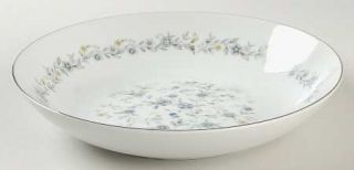 Acsons Chantilly Coupe Soup Bowl, Fine China Dinnerware   Blue/Gray Flowers,Leav