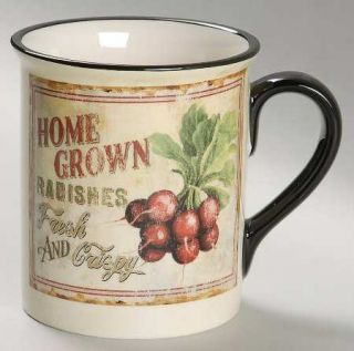 Farm Fresh Mug, Fine China Dinnerware   Vintage Vegetables & Words