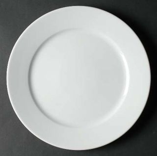 Apilco Sevres Large Dinner Plate, Fine China Dinnerware   All White, Rim, Smooth