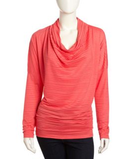 Affable Cowl Neck Tunic, Pink