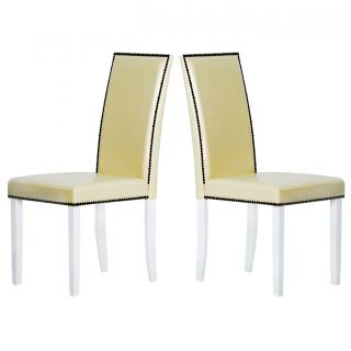 Warehouse Of Tiffany Blazing Cream Dining Chairs (set Of 2)