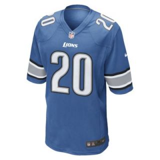 NFL Detroit Lions (Barry Sanders) Mens Football Home Game Jersey   Battle Blue