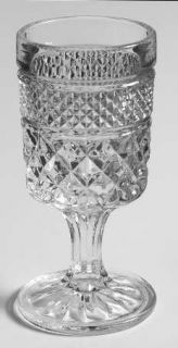 Anchor Hocking Wexford Wine Glass   Clear, Ruby Or Amber, Criss Cross