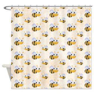  Cute Bee Shower Curtain  Use code FREECART at Checkout
