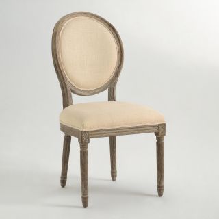 Linen Paige Round Back Dining Chairs, Set of 2   World Market