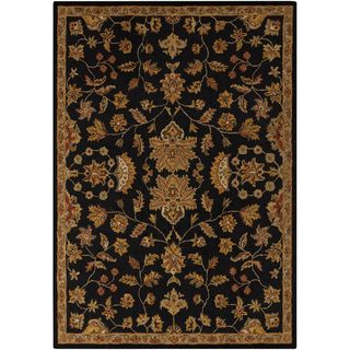 Hand tufted Joris Black Oriental Wool Rug (5 X 8)