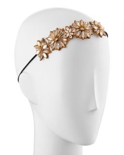 Golden Crystal Starburst Side Headband