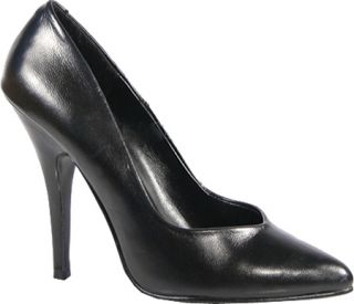 Womens Pleaser Seduce 420   Black Leather High Heels