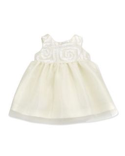 Tulle Passementerie Dress, Ivory, 12 24 Months