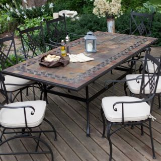 Alfresco Home LLC Palazetto Lucca 84 x 42 in. Mosaic Patio Dining Table