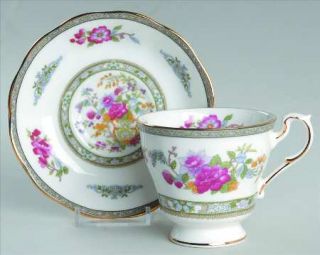 Royal Albert Tree Of Kashmir Footed Cup & Saucer Set, Fine China Dinnerware   Ro