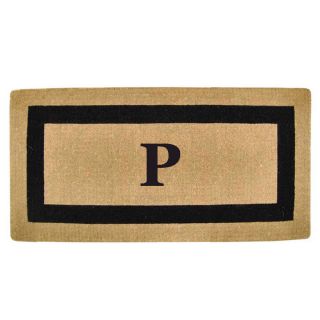 Heavy duty Coir Single Black Picture Frame Monogrammed Doormat