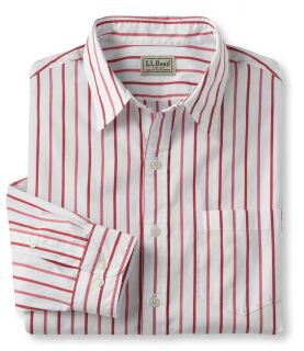 Summerweight Poplin Shirt, Long Sleeve Stripe