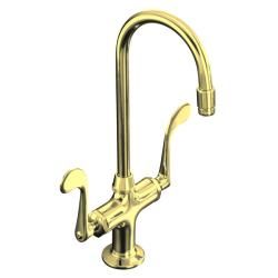 Kohler K 8762 pb Vibrant Polished Brass Essex Two handle Sink Faucet With Wristblade Handles