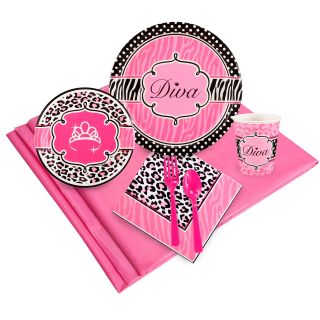 Diva Zebra Print Just Because Party Pack for 8